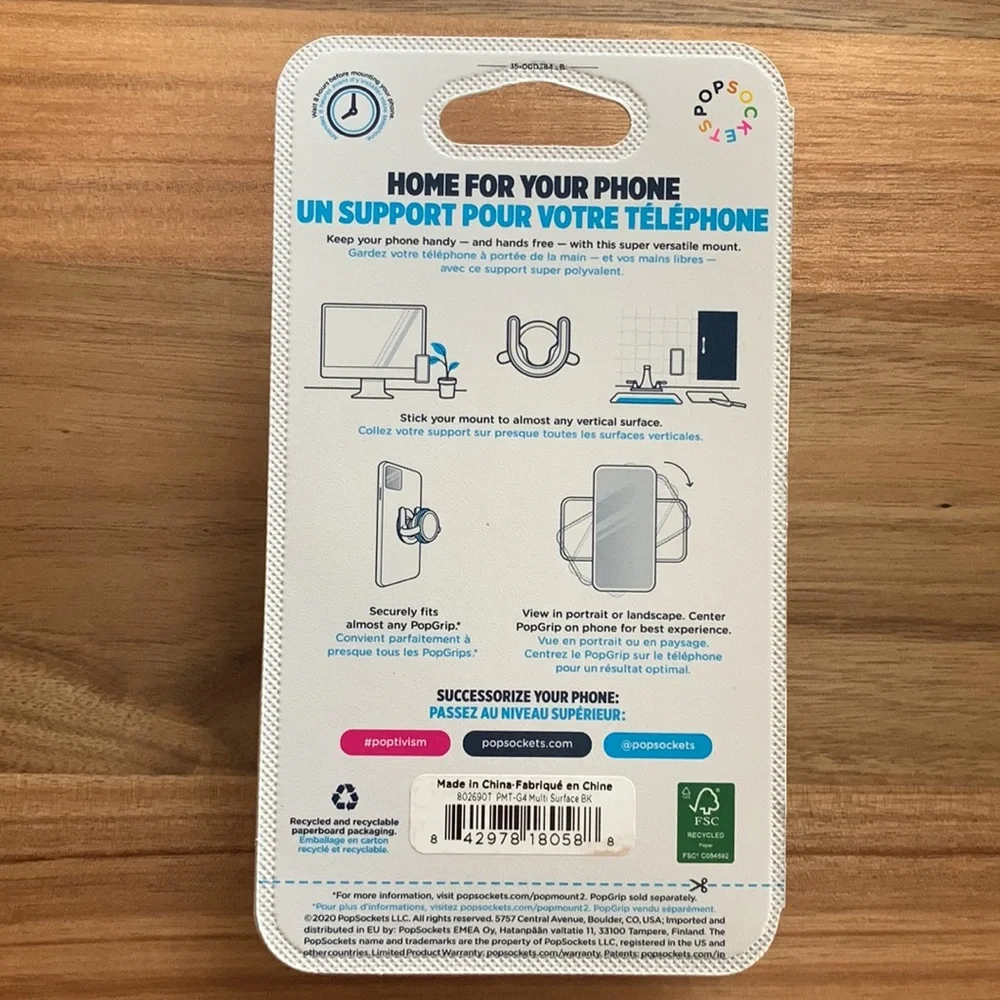Popsocket Popmount 2 Multi-Surface in Black